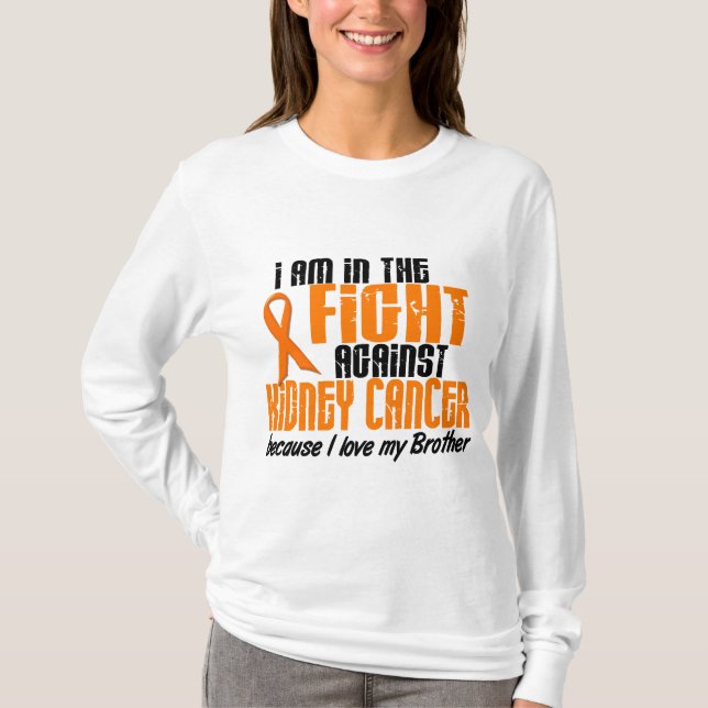 T-shirt CANCER de REIN dans le combat pour mon frère 1 (Devant)