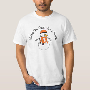 T-shirt Cancer de rein de bonhomme de neige de santé