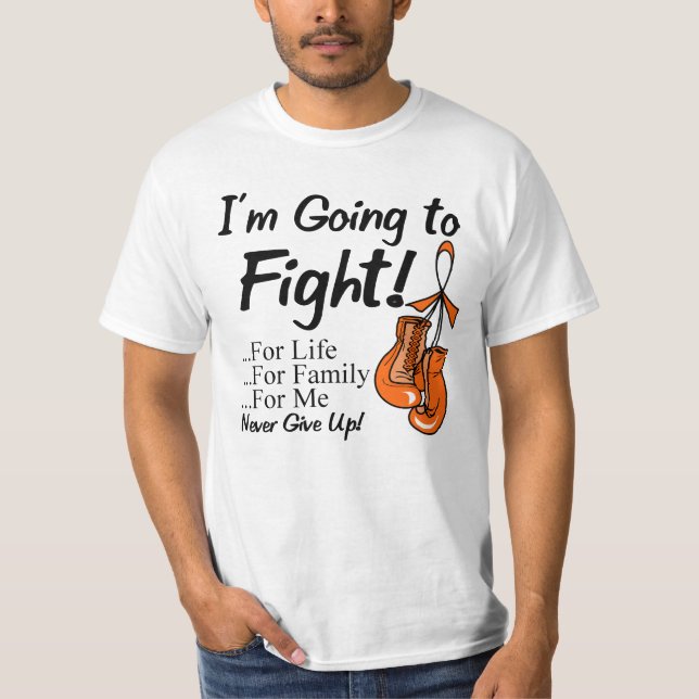 T-shirt Cancer de rein je vais combattre (Devant)