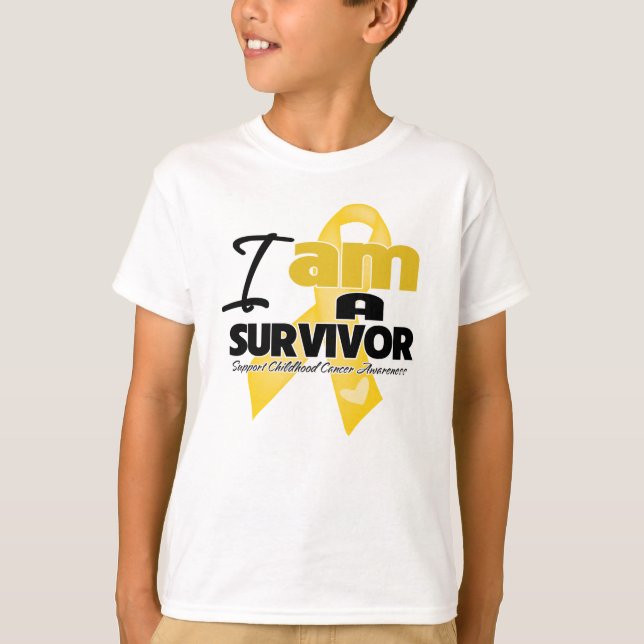 T-shirt Cancer d'enfance - je suis un survivant (Devant)