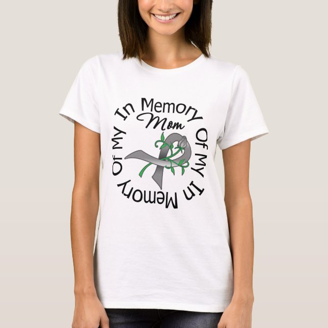 T-shirt Cancer du cerveau dans la mémoire de ma maman (Devant)