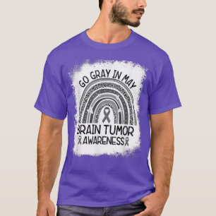 T-shirt Cancer Du Cerveau Sensibilisation À La Tumeur Gris