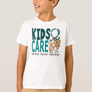 T-shirt Cancer du col de l'utérus du soin 1 d'enfants