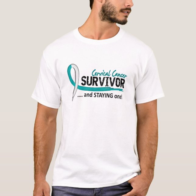 T-shirt Cancer du col de l'utérus du survivant 8 (Devant)