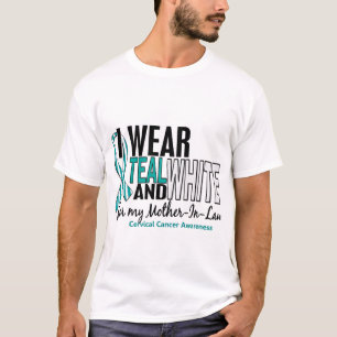 T-shirt CANCER DU COL DE L'UTÉRUS je porte la belle-mère