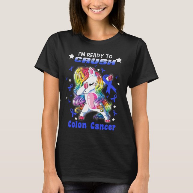 T-shirt cancer du côlon de l'unicorne (Devant)