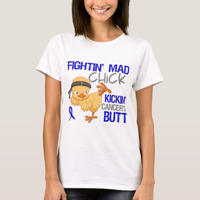 T-shirt Cancer du colon de poussin de Fightin (Devant)