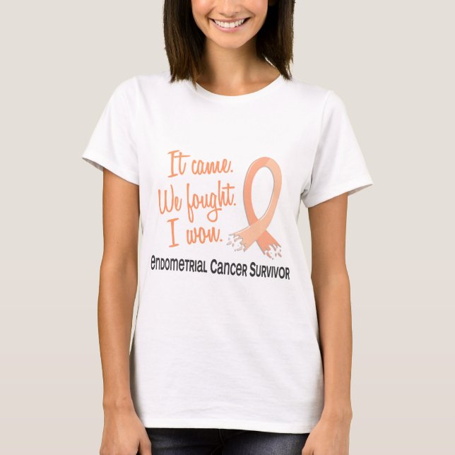 T-shirt Cancer du corps utérin du survivant 11 (Devant)