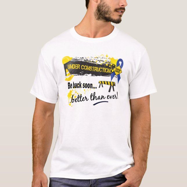 T-shirt Cancer du rectum en construction (Devant)