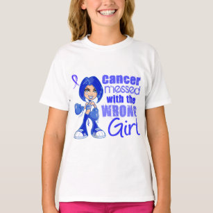 T-shirt Cancer du rectum sali avec Girl.png faux
