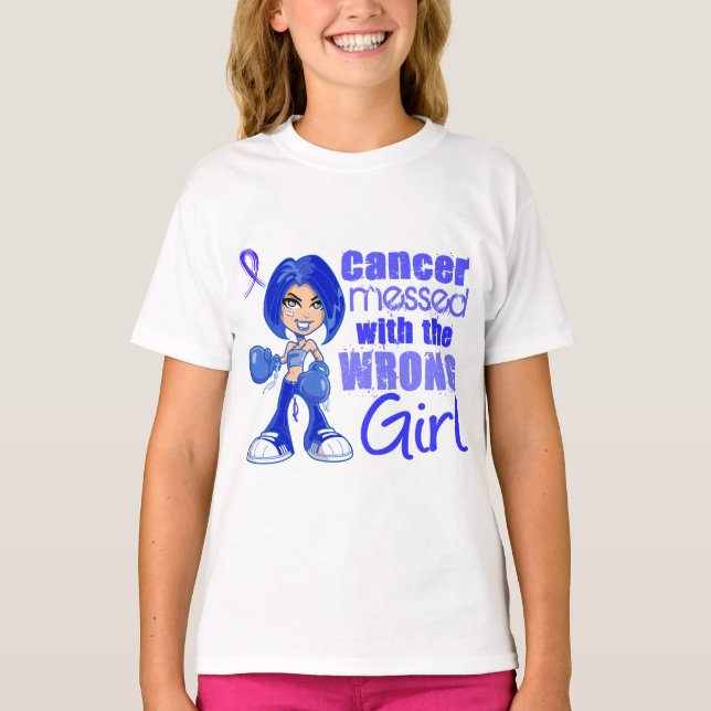 T-shirt Cancer du rectum sali avec Girl.png faux (Devant)