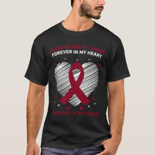 T-shirt Cancer Du Sang En Mémoire De L'Ami Myélome Multipl