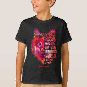 T-shirt cancer du sang loup mère fille guerrière la plus d