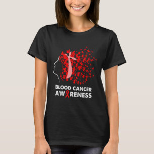 T-shirt Cancer du sang papillon femmes fille cancer du san