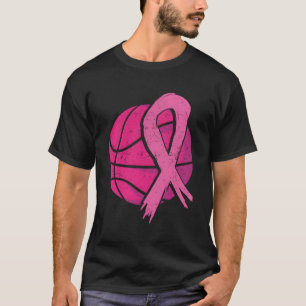 T-shirt Cancer du sein Basketball Ball K Ruban Carcinomas