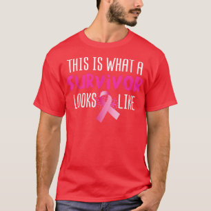 T-shirt Cancer Du Sein C'Est Ce Qu'Un Survivant Ressemble