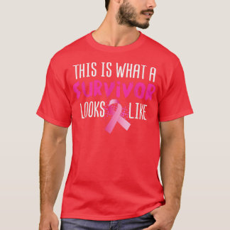 T-shirt Cancer Du Sein C'Est Ce Qu'Un Survivant Ressemble