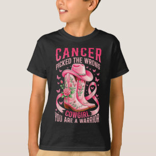 T-shirt Cancer Du Sein Choisi La Mauvaise Cowgirl Vous Ête