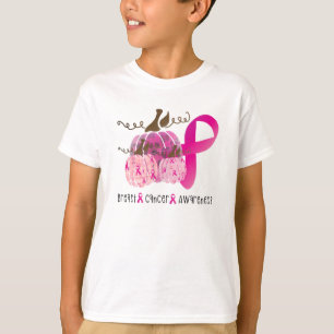 T-shirt Cancer du sein Citrouille de ruban rose Octobre Ci