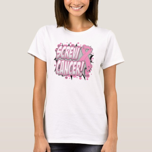 T-shirt Cancer du sein de la vis (Devant)