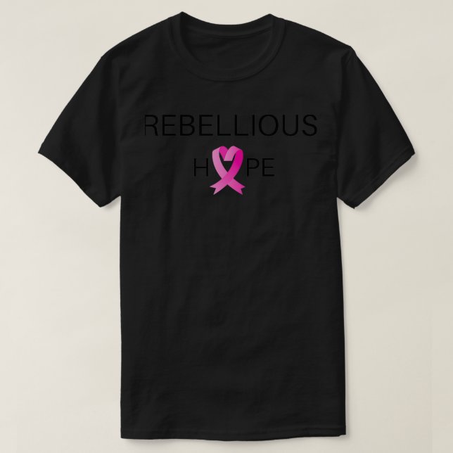 T-shirt Cancer du sein de l'intestin Rebellious Hope (Design devant)