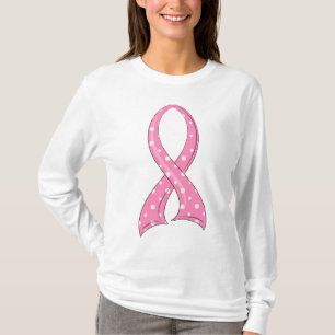 T-shirt Cancer du sein de ruban de rose de point de polka