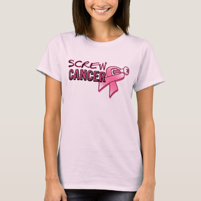 T-shirt Cancer du sein de vis (Devant)