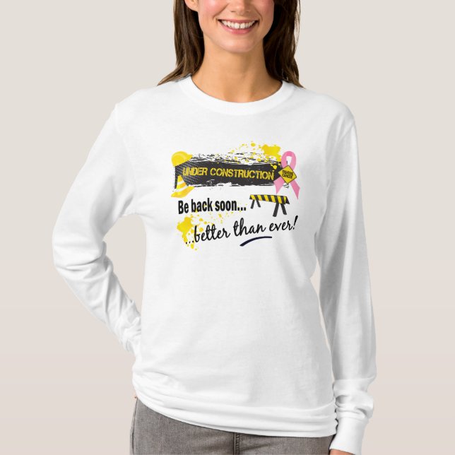 T-shirt Cancer du sein en construction (Devant)