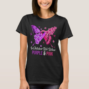 T-shirt Cancer du Sein et Ruban de Soutien contre la Viole
