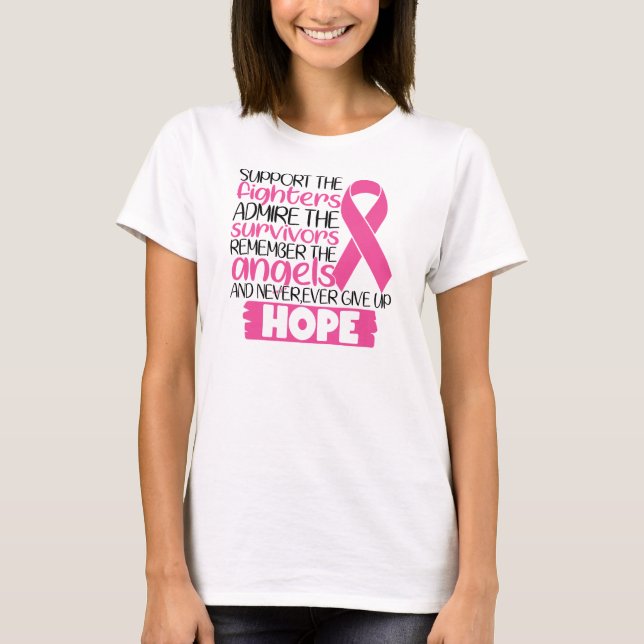 T-SHIRT CANCER DU SEIN ET SENSIBILISATION (Devant)