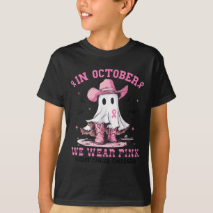 T-shirt Cancer Du Sein Femmes Halloween En Octobre Nous Po