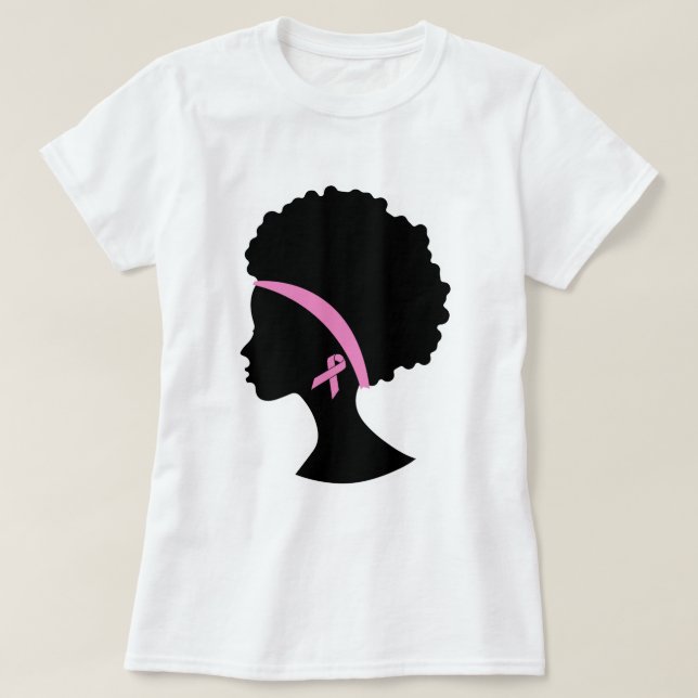 T-shirt Cancer du sein Femmes noires, Africain-Américain (Design devant)