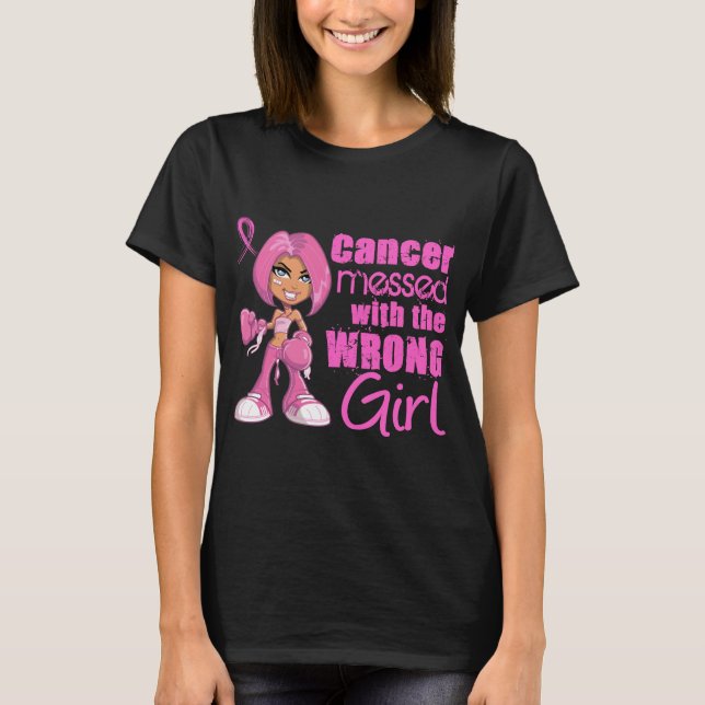 T-shirt Cancer du sein Fille de combat 1 (Devant)