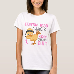 T-shirt Cancer du sein fou de poussin de Fightin