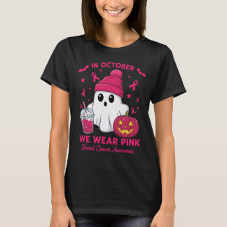T-shirt Cancer du sein Halloween en octobre Nous portons l