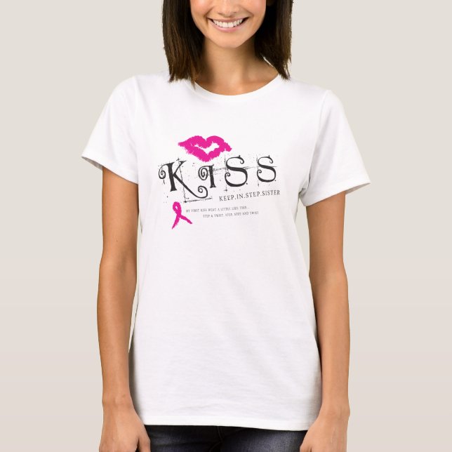 T-shirt Cancer du sein KISS (Devant)