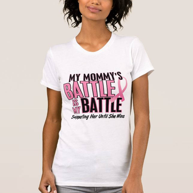 T-shirt Cancer du sein ma BATAILLE TROP 1 maman (Devant)