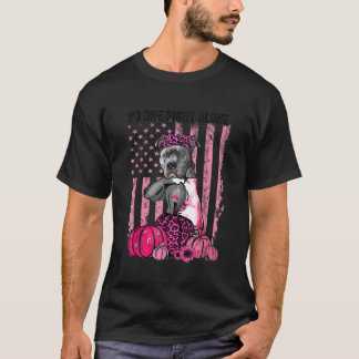 T-shirt Cancer du sein Octobre Pitbull Chien rose Citrouil
