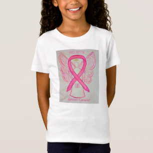 T-Shirt Cancer du sein Pink Awareness Ribbon Angel Chemise