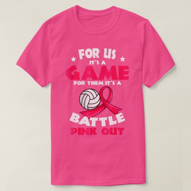 T-shirt Cancer du sein Pink Ribbon Volleyball Sensibilisat (Design devant)