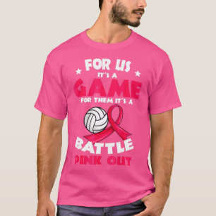 T-shirt Cancer du sein Pink Ribbon Volleyball Sensibilisat