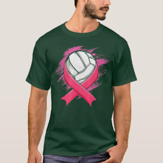 T-shirt Cancer du sein Pink Ribbon Volleyball Sensibilisat