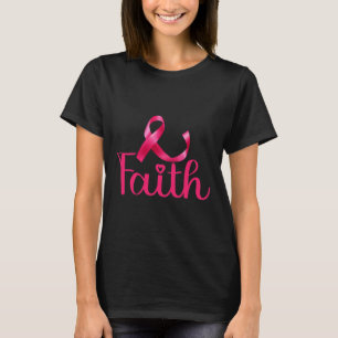 T-shirt Cancer du sein Ruban rose Cancer du sein Faith Des