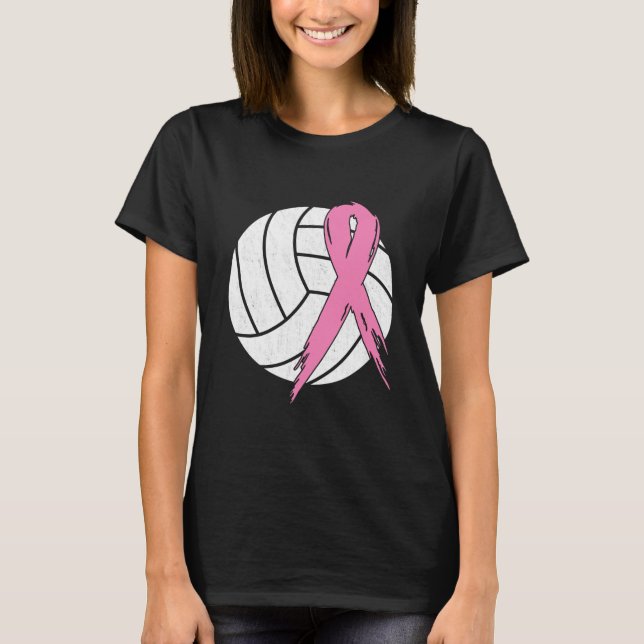 T-shirt Cancer du sein Sensibilisation au volleyball au ru (Devant)