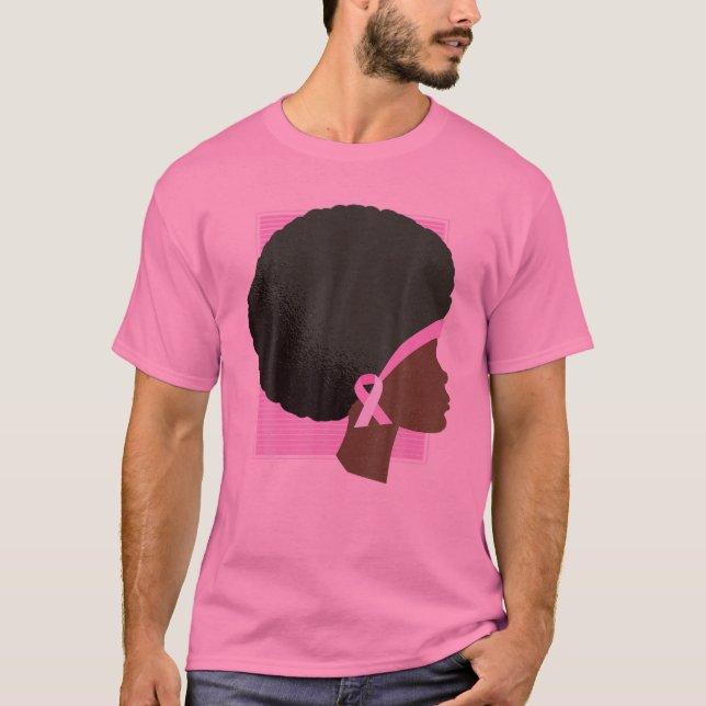 T-shirt Cancer du sein Soutien des femmes afro-américaines (Devant)