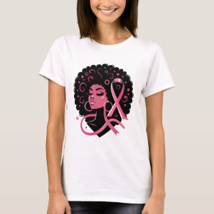 T-shirt Cancer du sein Soutien des femmes afro-américaines