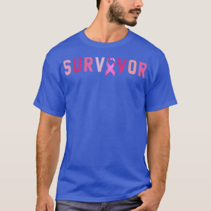 T-shirt Cancer du sein Survivante Pink Ribbon Femmes forte