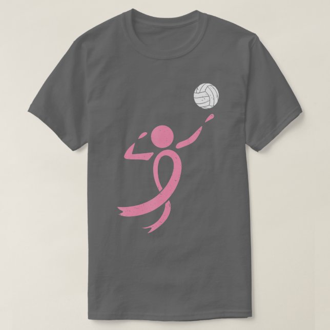 T-shirt Cancer du volleyball Maladie Chimiothérapie Patien (Design devant)