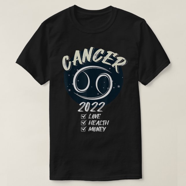 T-shirt Cancer du Zodiaque 2022 Astrologie Juin Juillet An (Design devant)