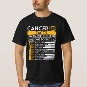 T-shirt Cancer Faits Zodiac Horoscope Drôle Astrologie Sta